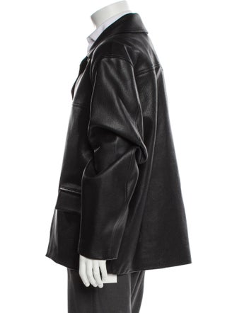 FRAME Lamb Leather Peacoat