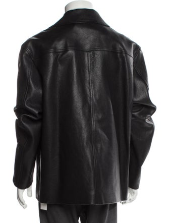 FRAME Lamb Leather Peacoat