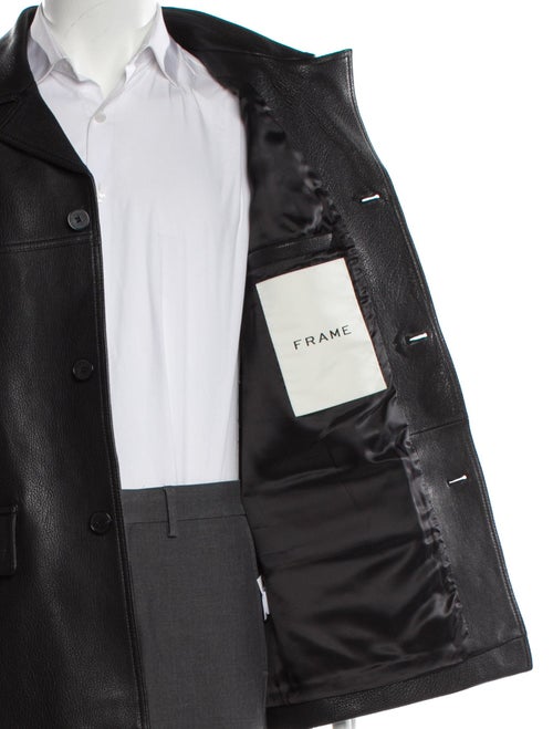 FRAME Lamb Leather Peacoat