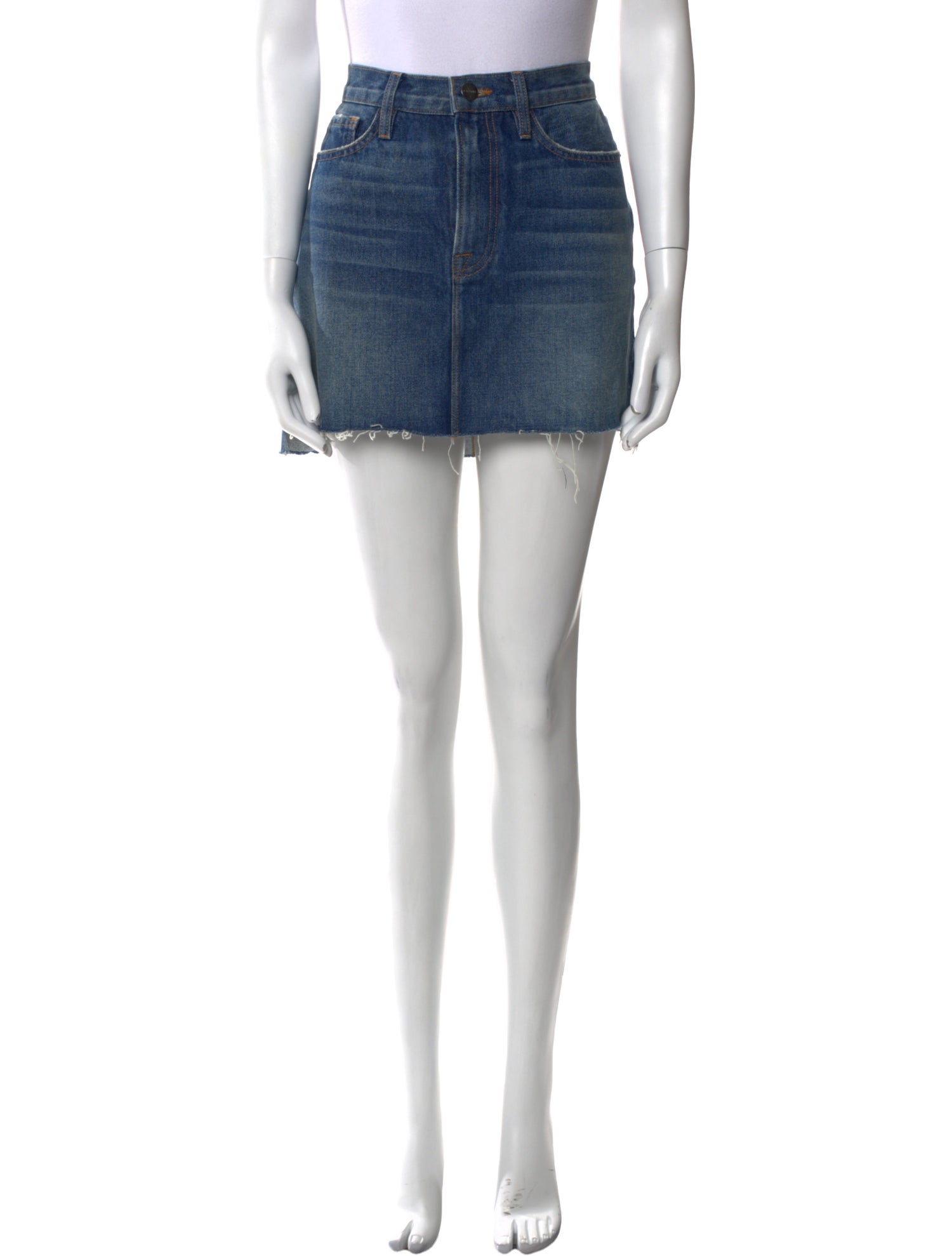 FRAME Distressed Accents Mini Skirt