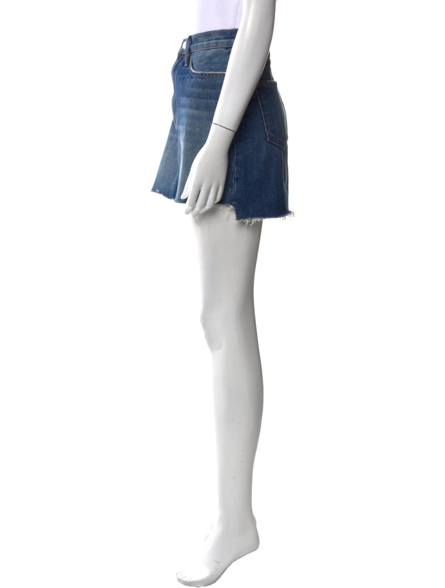 FRAME Distressed Accents Mini Skirt