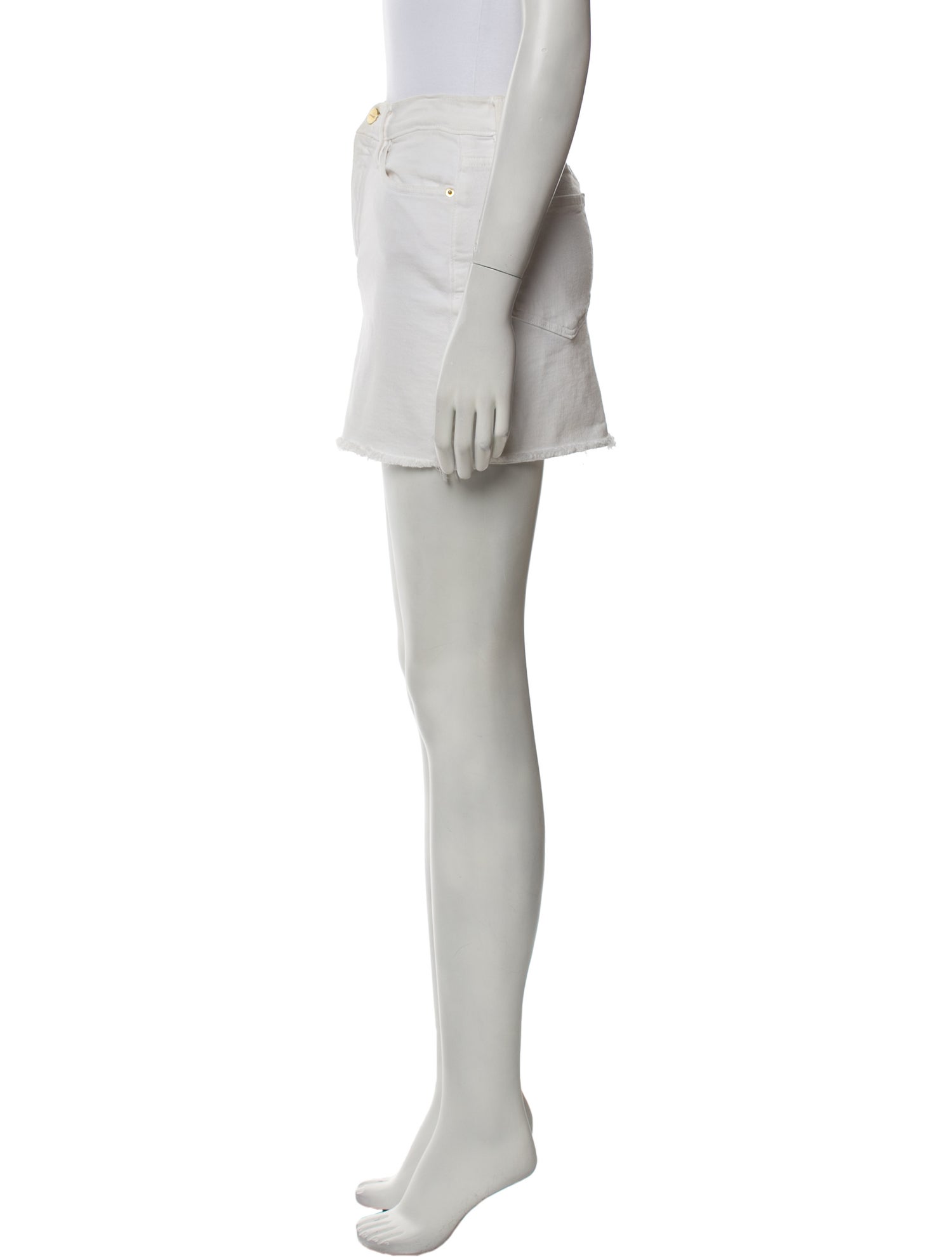 FRAME Raw-Edge Trim Mini Skirt