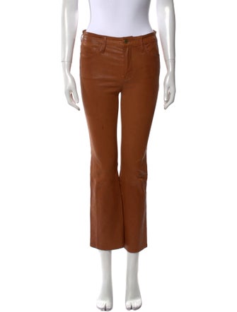 FRAME Lamb Leather Straight Leg Pants