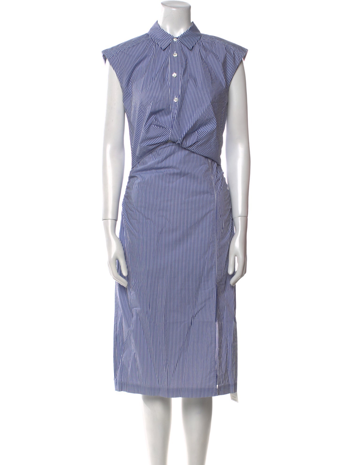 FRAME Striped Midi Length Dress