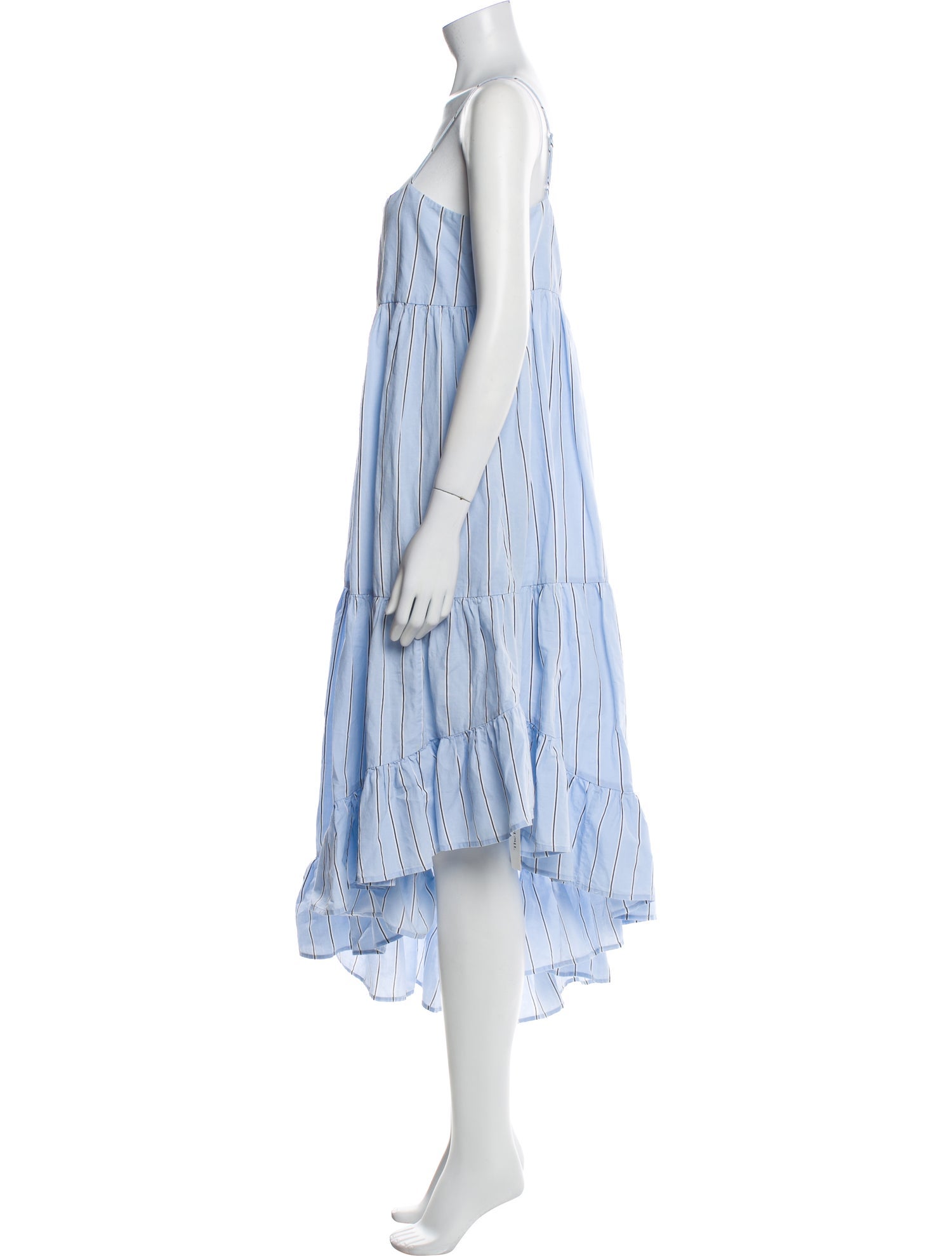 FRAME Striped Midi Length Dress