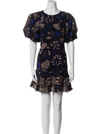 FRAME Floral Print Mini Dress