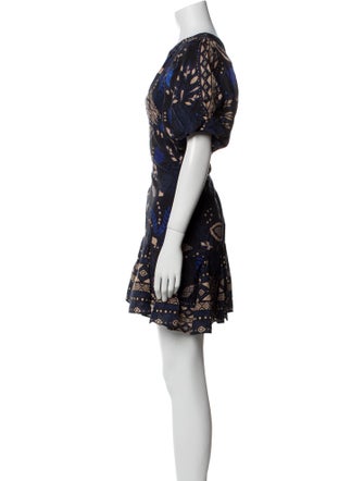 FRAME Floral Print Mini Dress