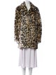 FRAME Faux Fur Animal Print Faux Fur Coat