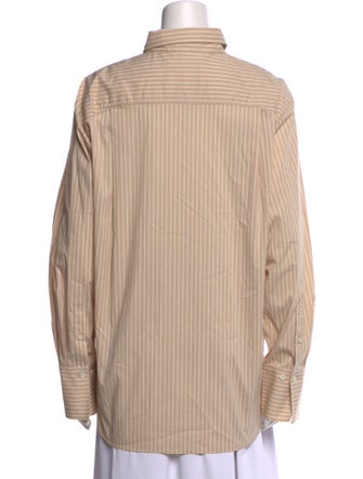 FRAME Striped Long Sleeve Button-Up Top