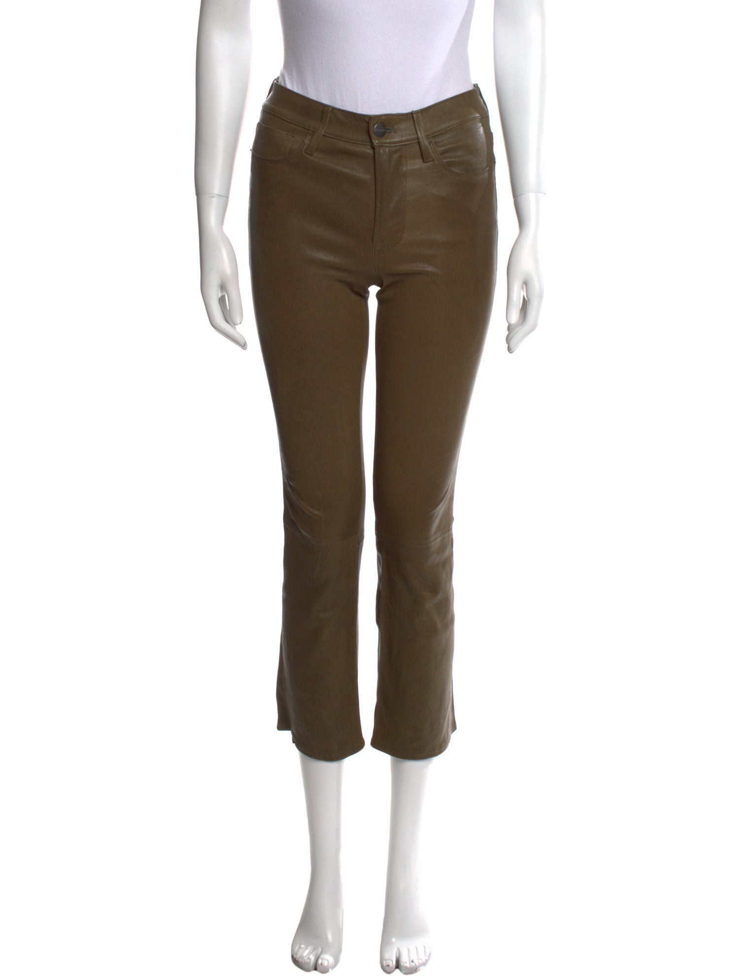 FRAME Lamb Leather Straight Leg Pants