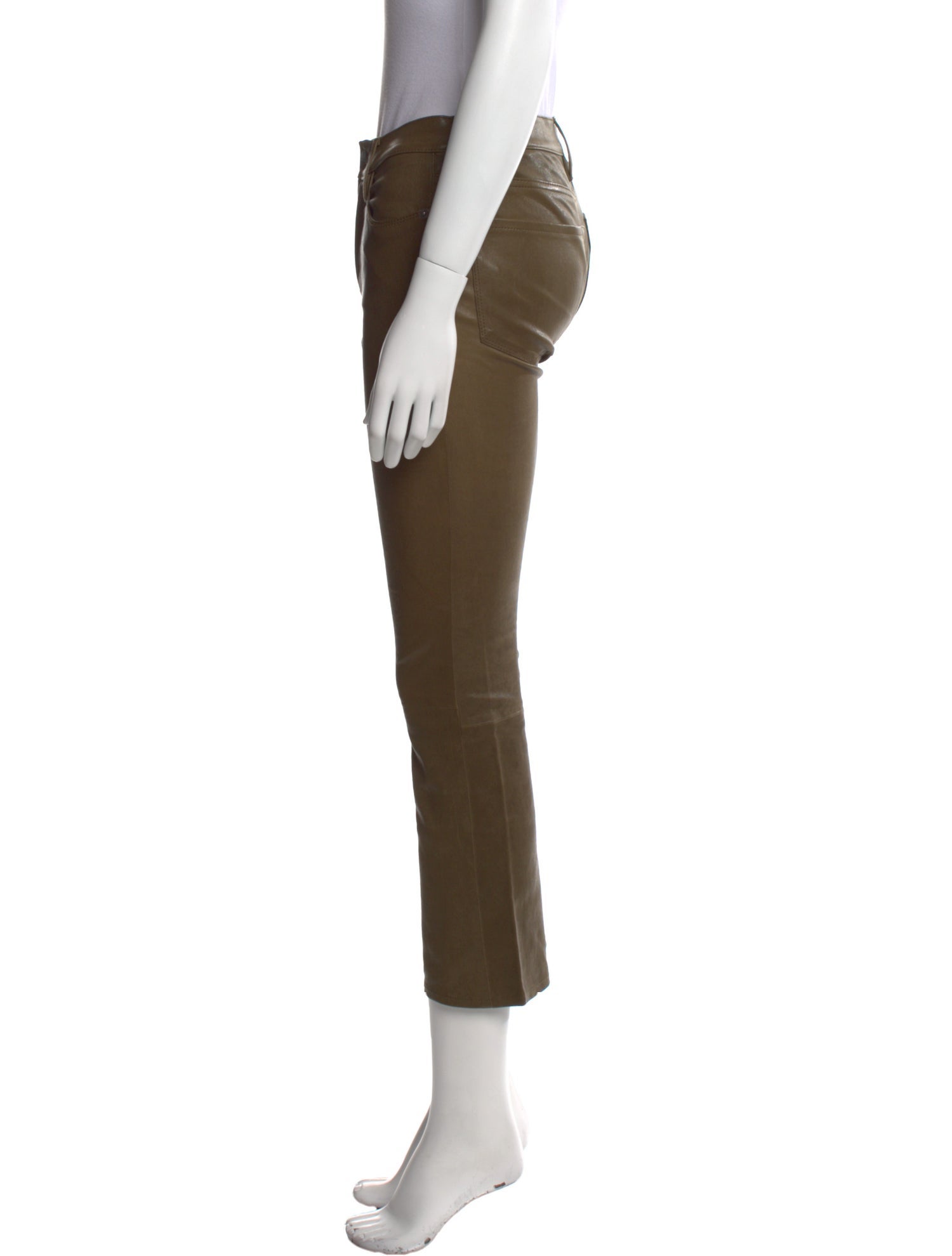 FRAME Lamb Leather Straight Leg Pants
