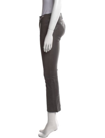 FRAME Lamb Leather Straight Leg Pants