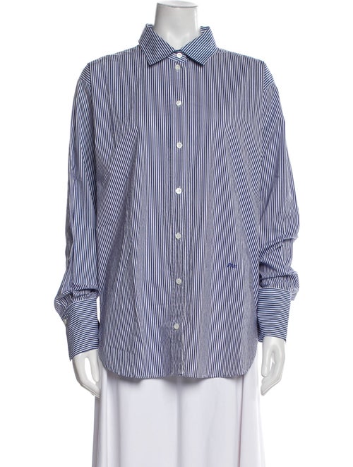 FRAME Striped Long Sleeve Button-Up Top