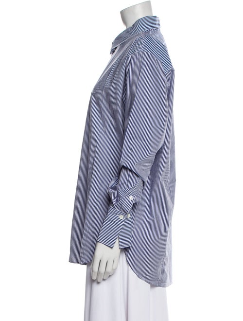 FRAME Striped Long Sleeve Button-Up Top