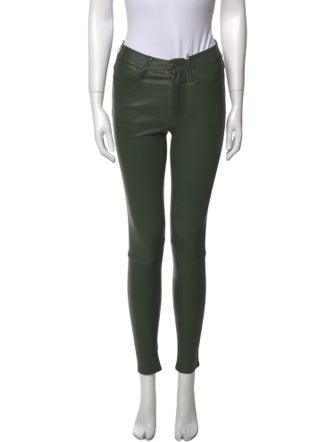 FRAME Lamb Leather Skinny Leg Pants