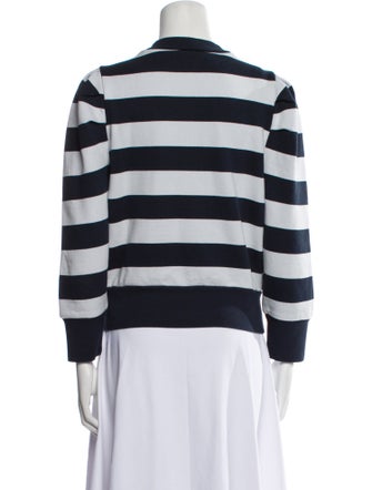 FRAME Striped V-Neck Sweater