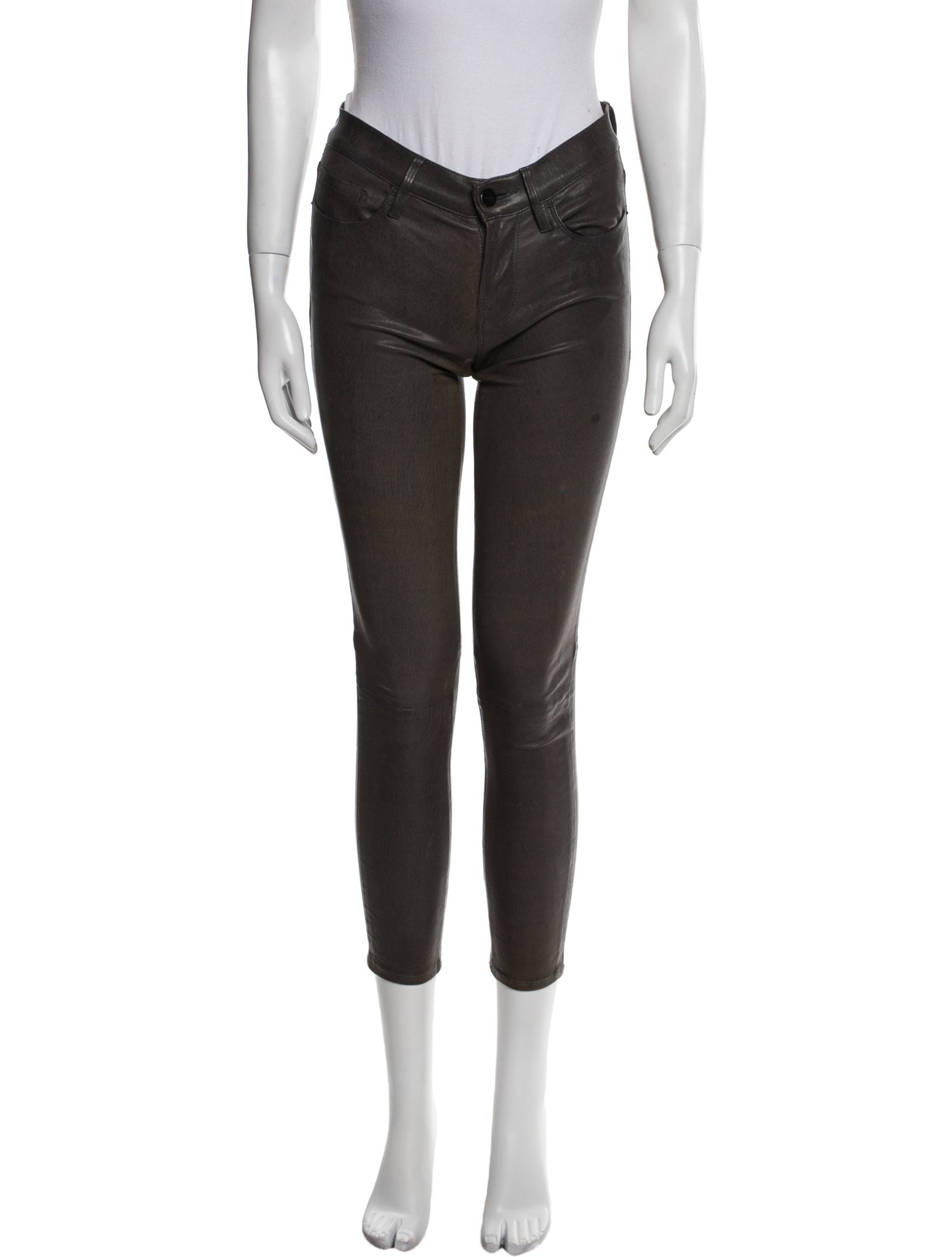 FRAME Leather Skinny Leg Pants