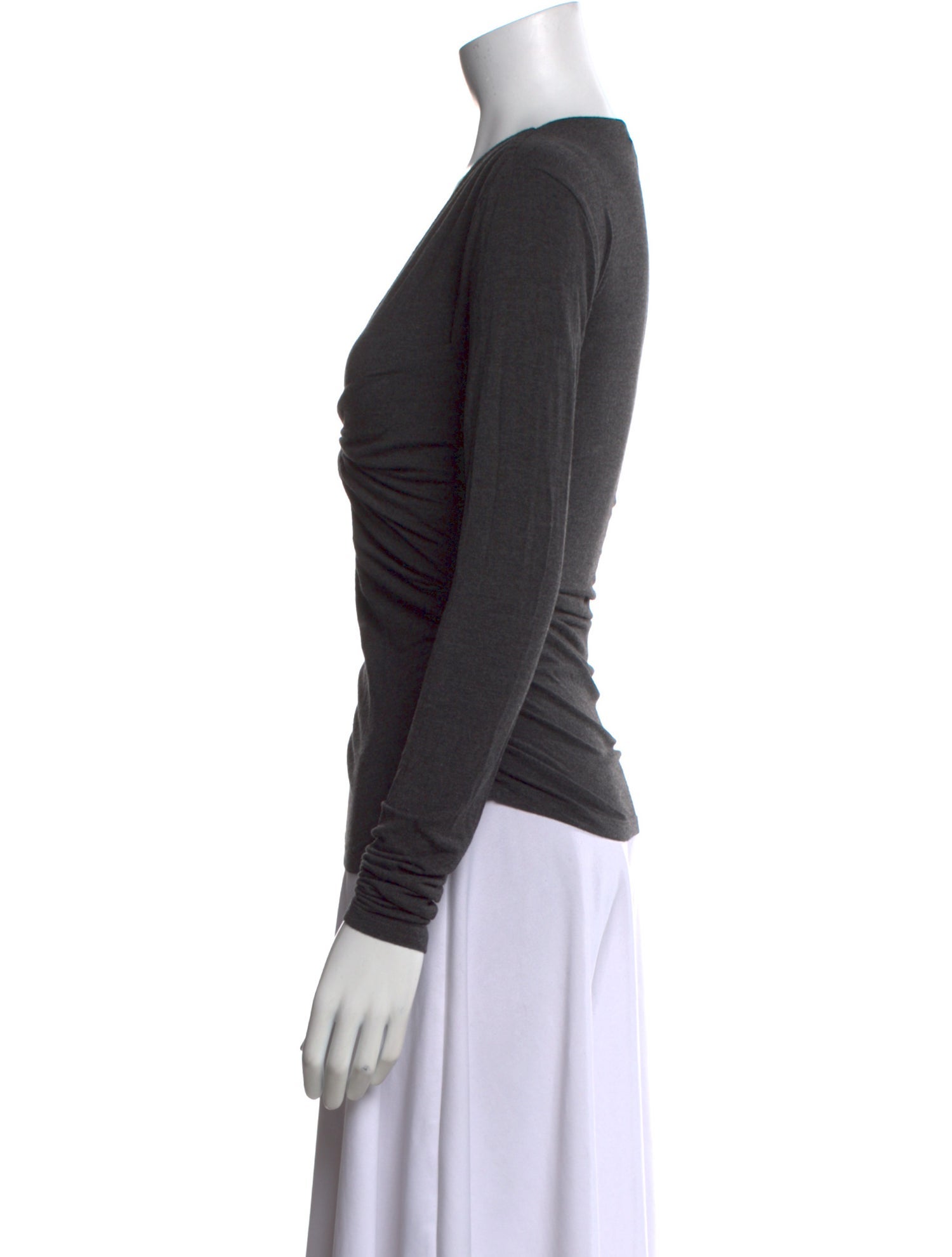 FRAME V-Neck Long Sleeve Top