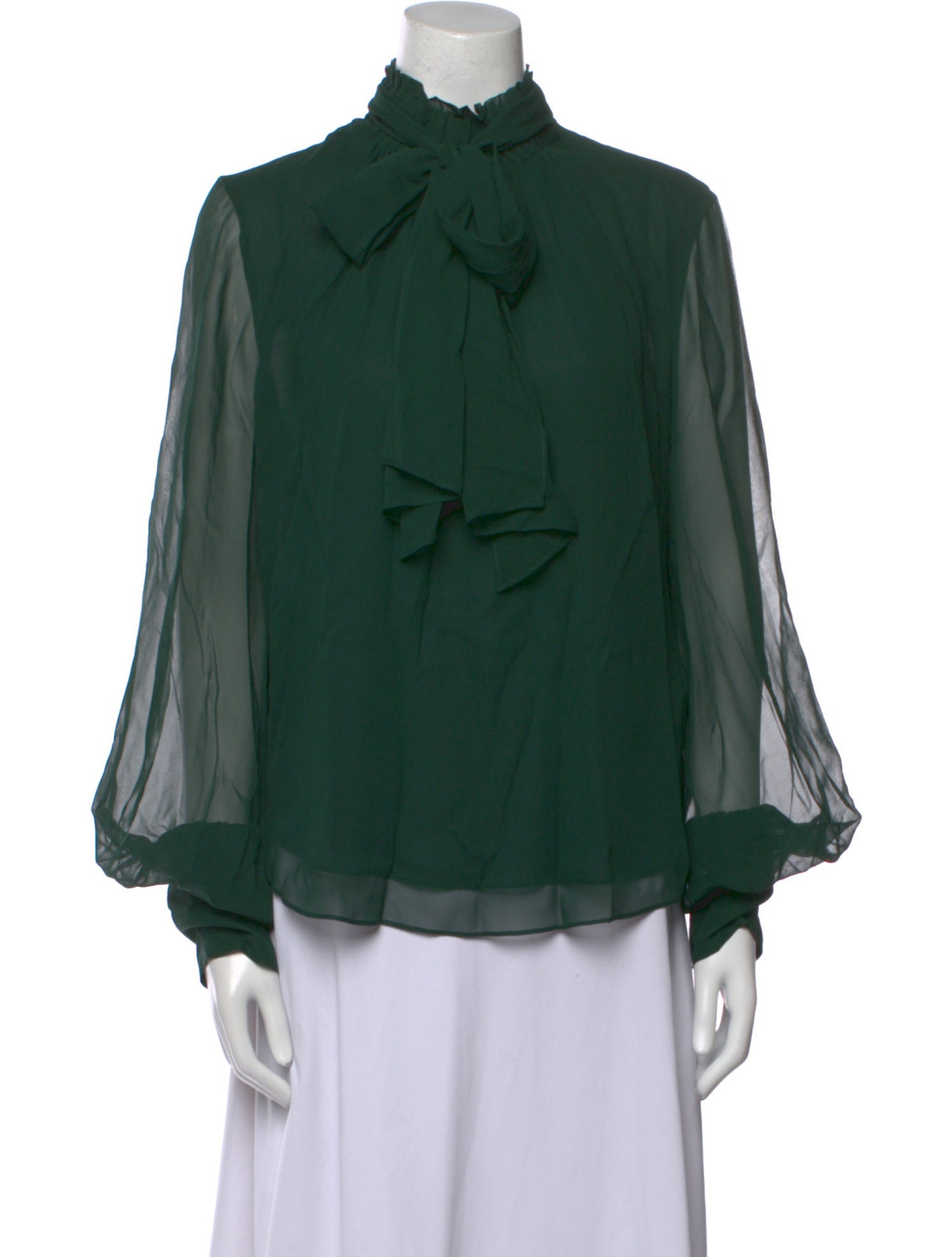 FRAME Silk Mock Neck Blouse