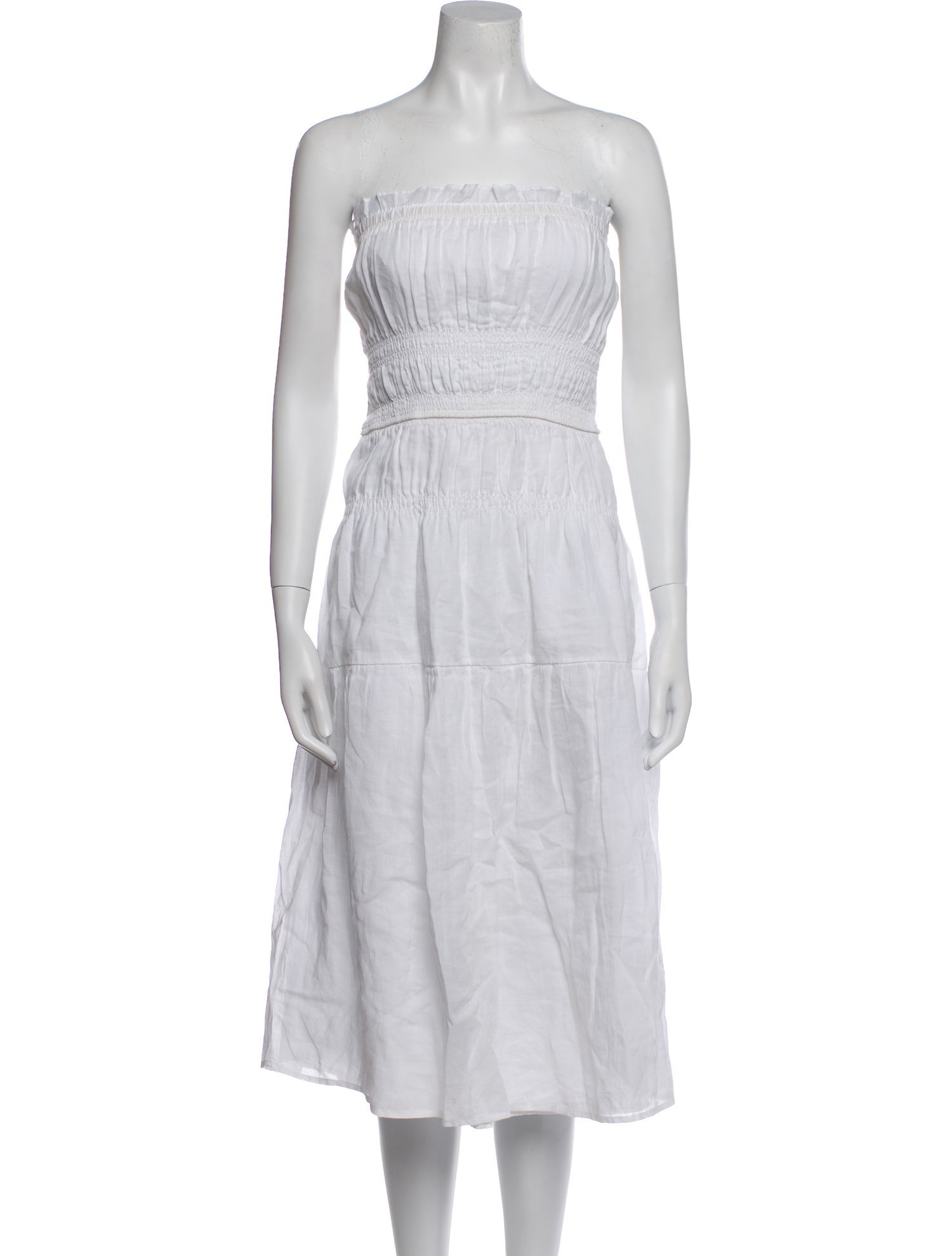 FRAME Strapless Knee-Length Dress