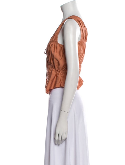 FRAME V-Neck Sleeveless Crop Top