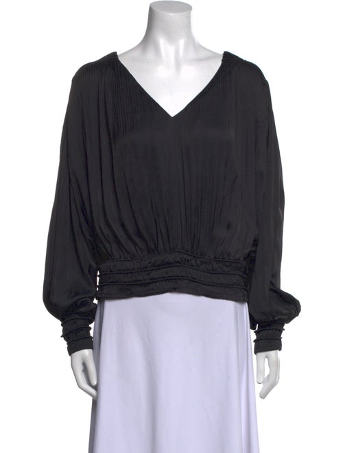 FRAME V-Neck Long Sleeve Sweatshirt