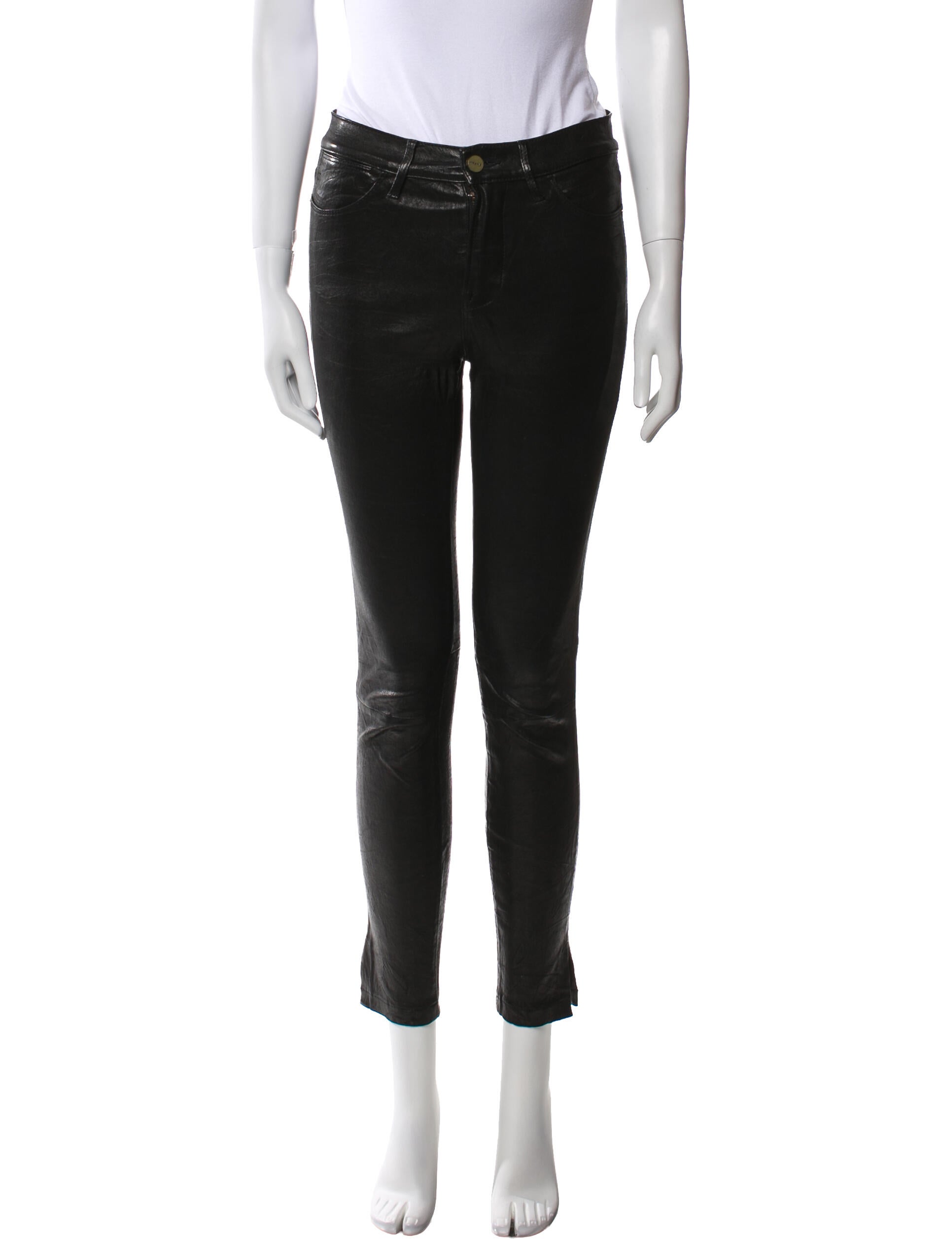 FRAME Lamb Leather Skinny Leg Pants