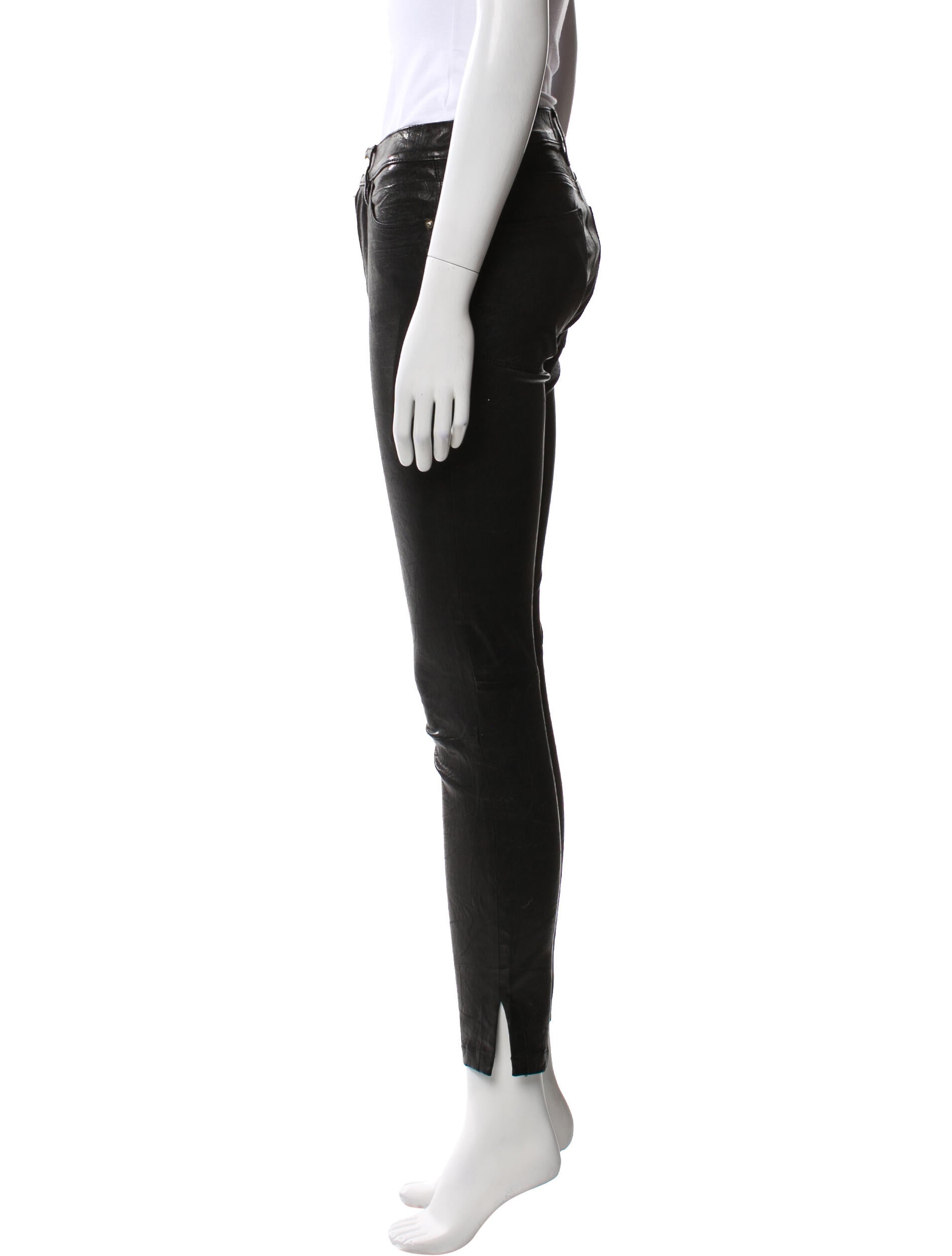 FRAME Lamb Leather Skinny Leg Pants