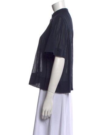 FRAME Mock Neck Short Sleeve Crop Top