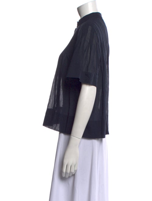 FRAME Mock Neck Short Sleeve Crop Top