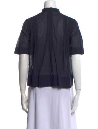 FRAME Mock Neck Short Sleeve Crop Top