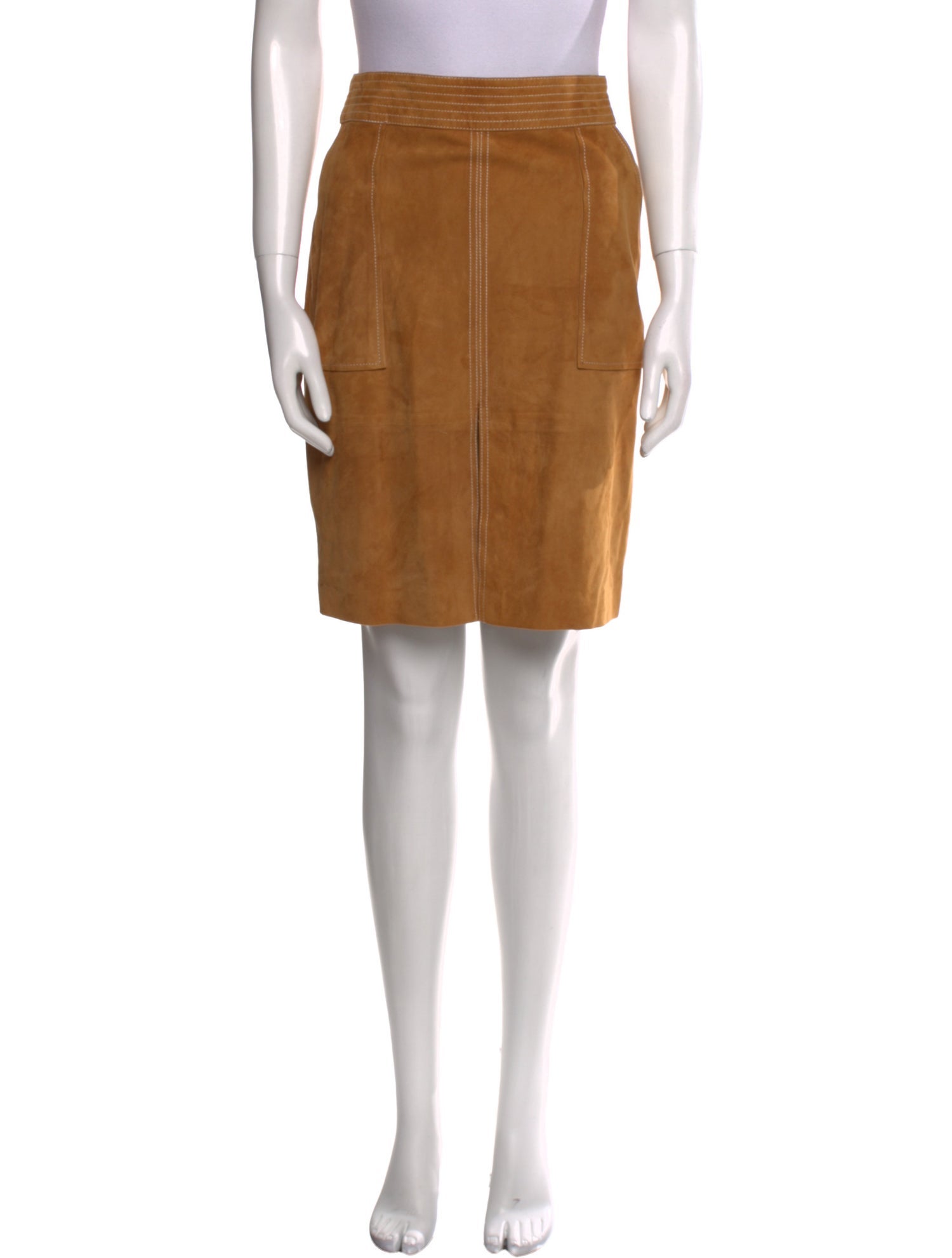 FRAME Suede Knee-Length Skirt