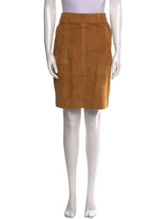 FRAME Suede Knee-Length Skirt