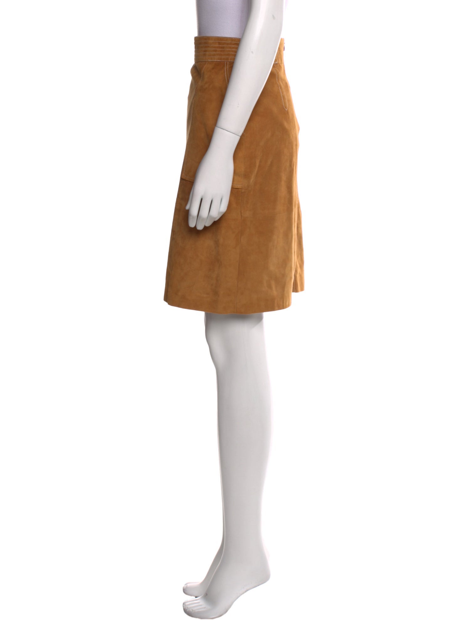 FRAME Suede Knee-Length Skirt