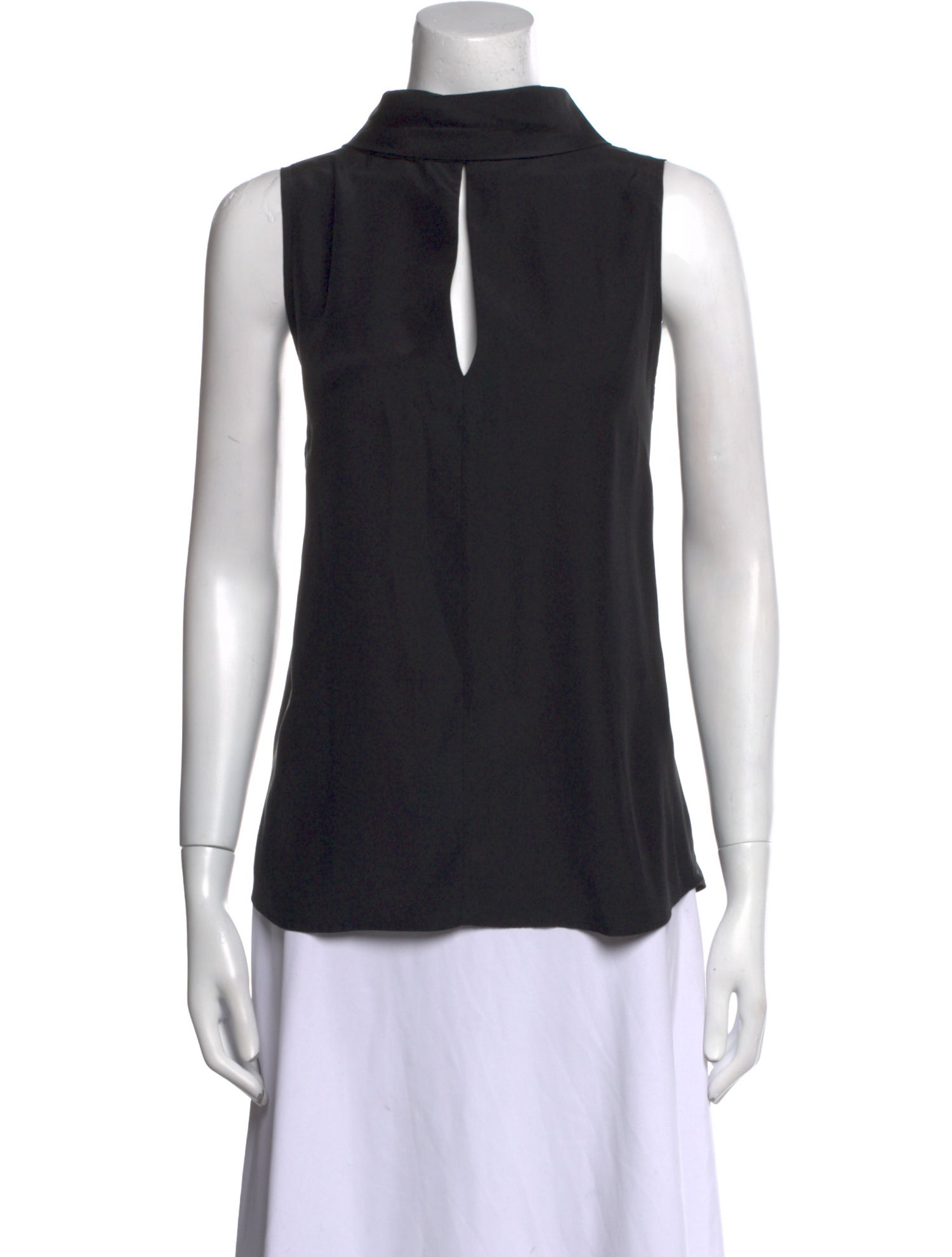 FRAME Silk Mock Neck Blouse