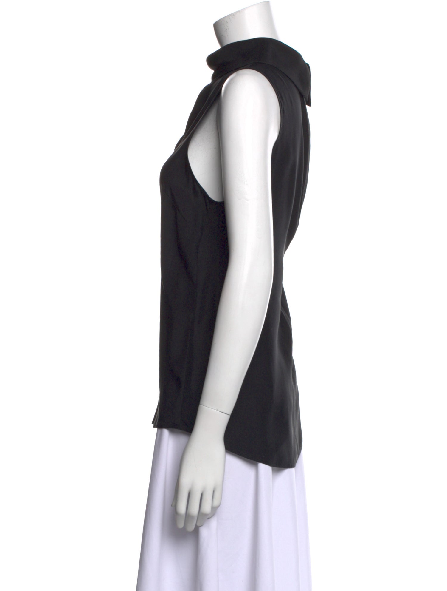 FRAME Silk Mock Neck Blouse