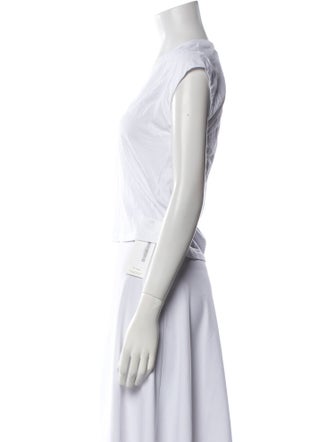 FRAME Supima Cotton V-Neck Crop Top