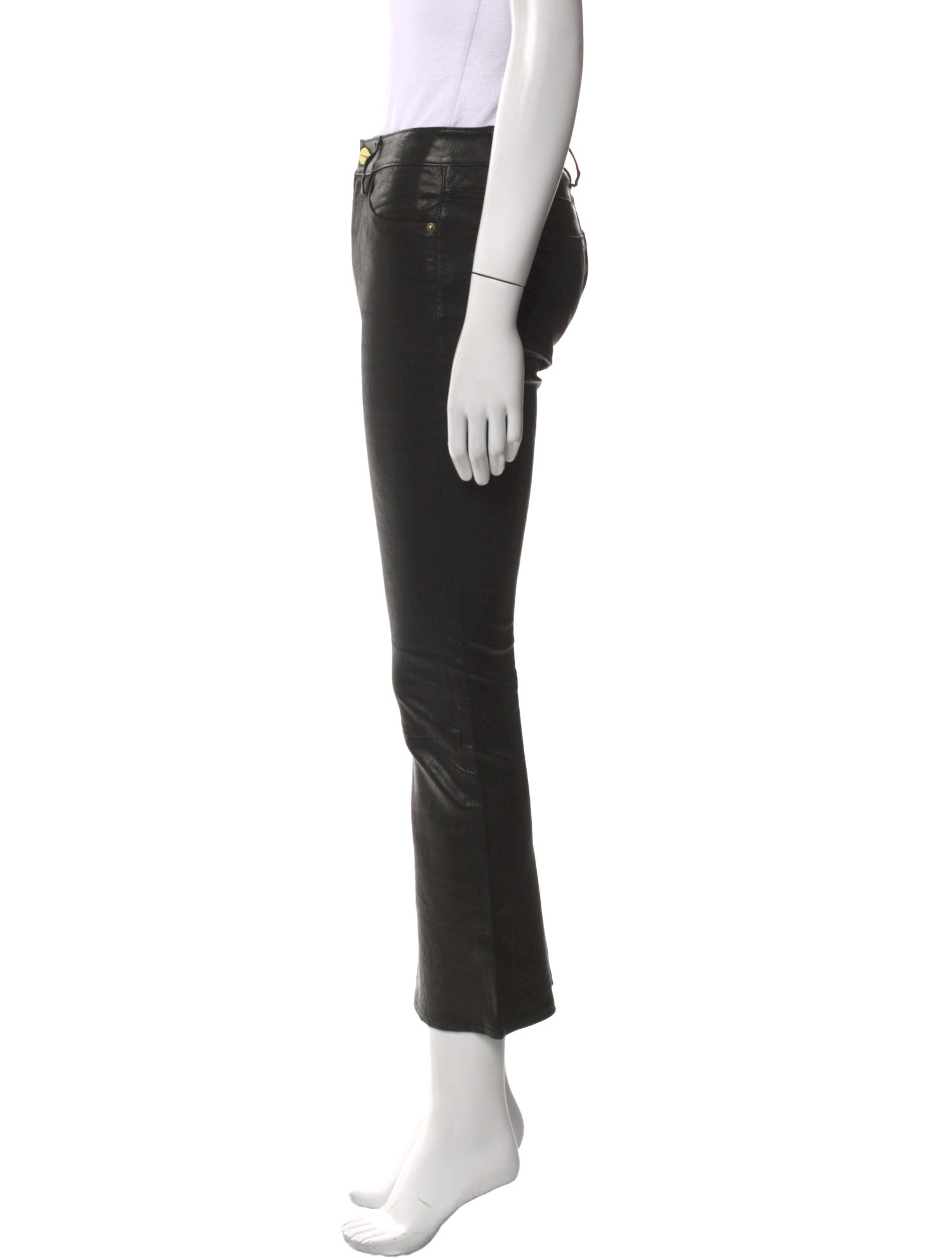 FRAME Lamb Leather Straight Leg Pants