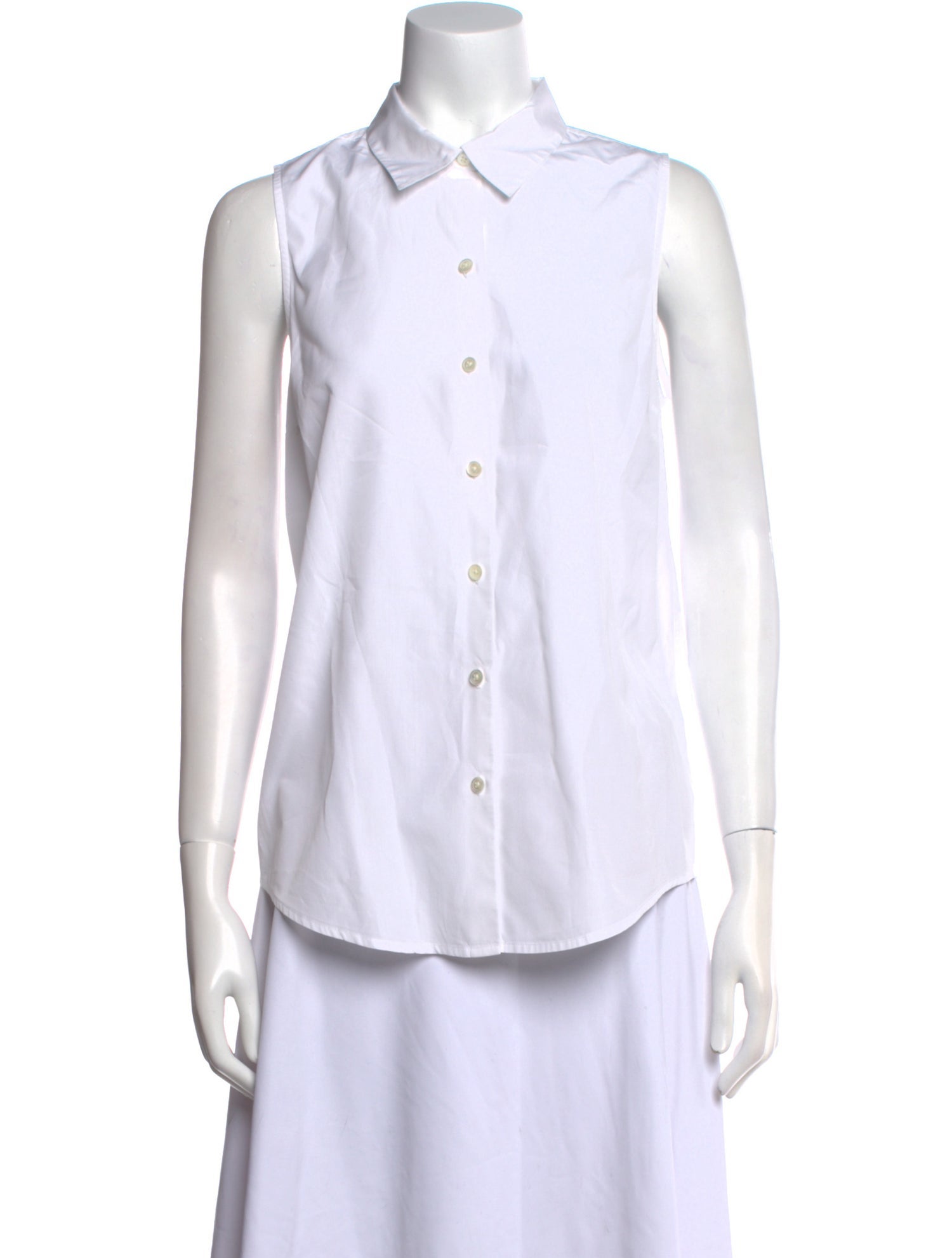 FRAME Sleeveless Button-Up Top