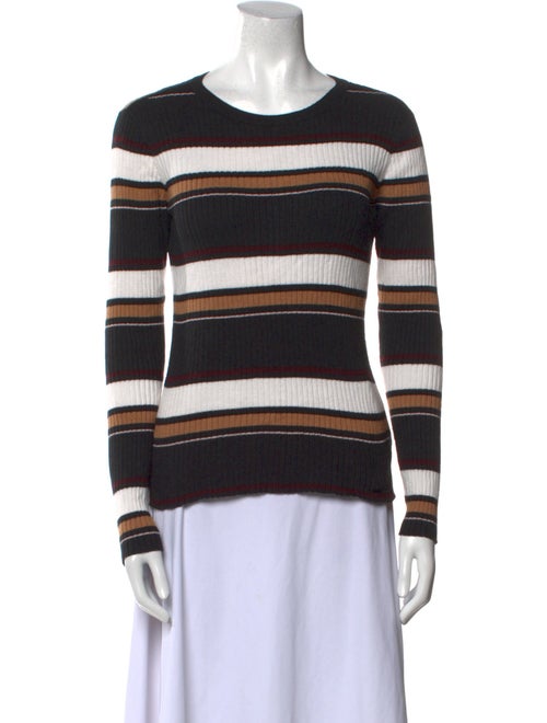 FRAME Striped Scoop Neck Sweater