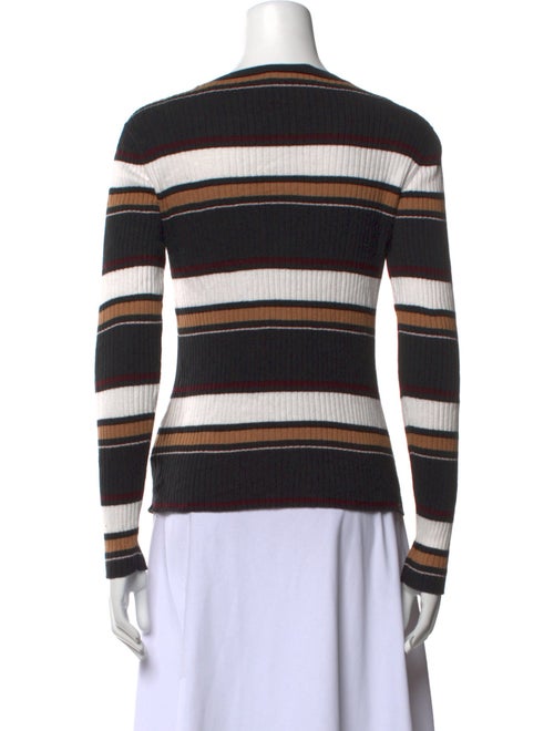 FRAME Striped Scoop Neck Sweater