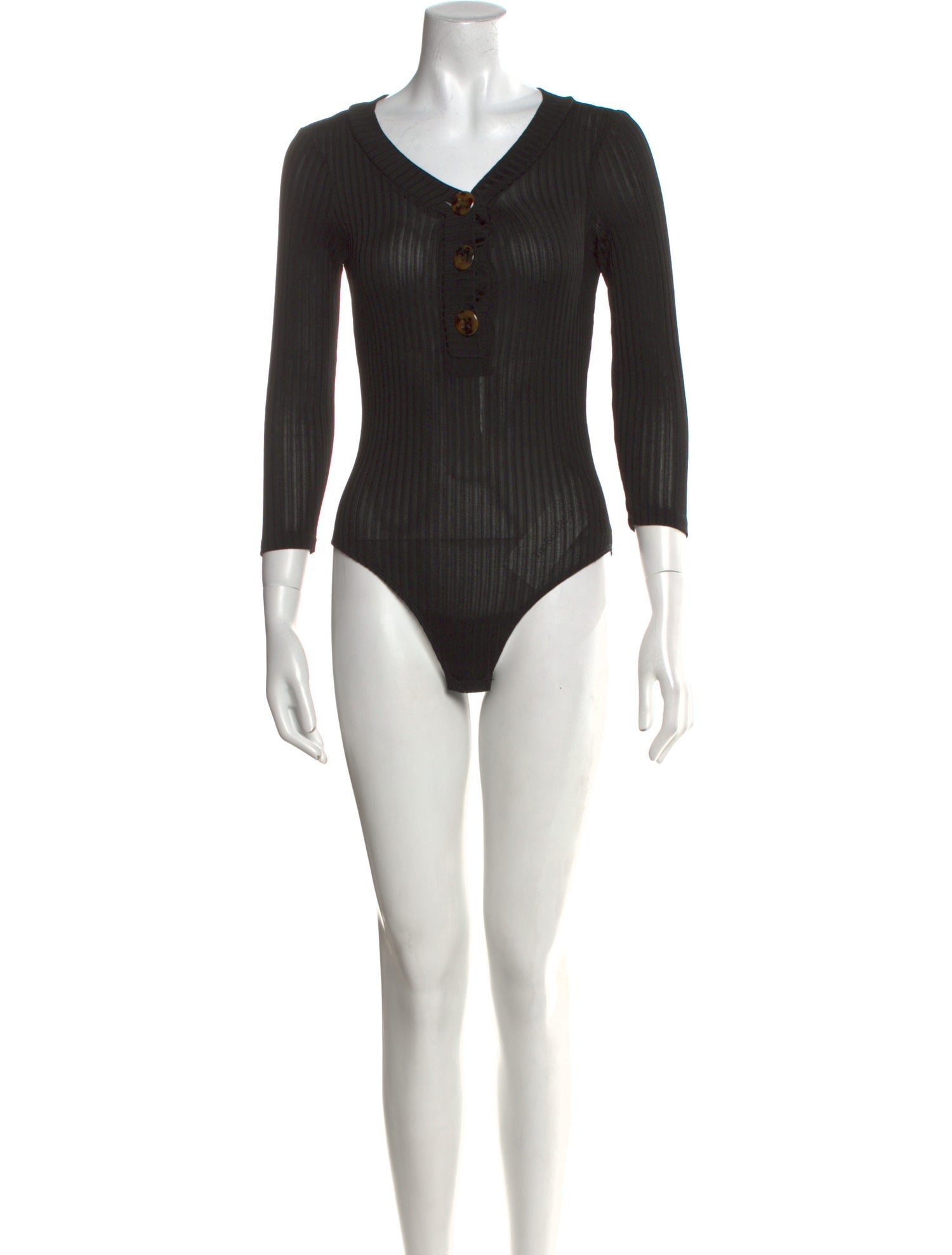 FRAME V-Neck Three-Quarter Sleeve Bodysuit