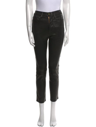 FRAME Lamb Leather Straight Leg Pants