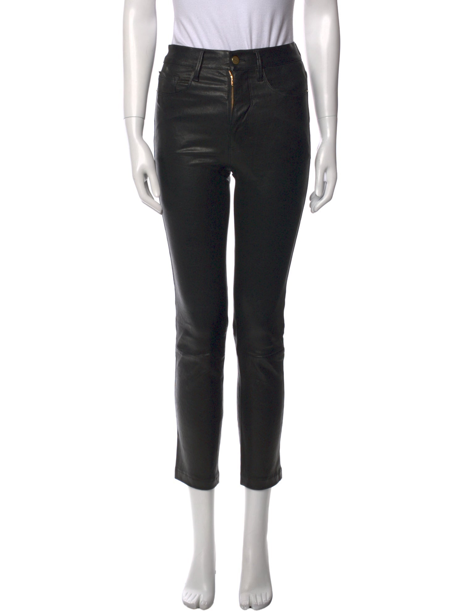 FRAME Lamb Leather Straight Leg Pants