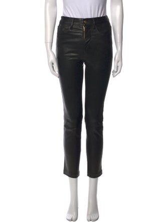 FRAME Lamb Leather Straight Leg Pants