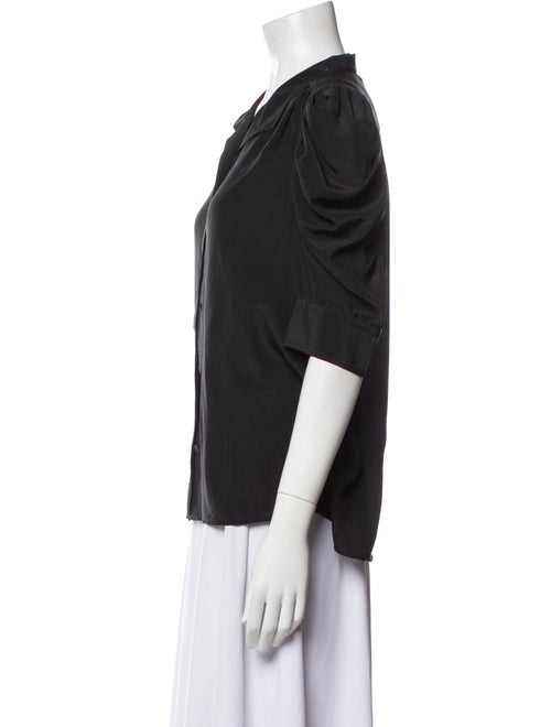 FRAME Silk V-Neck Blouse