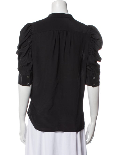 FRAME Silk V-Neck Blouse