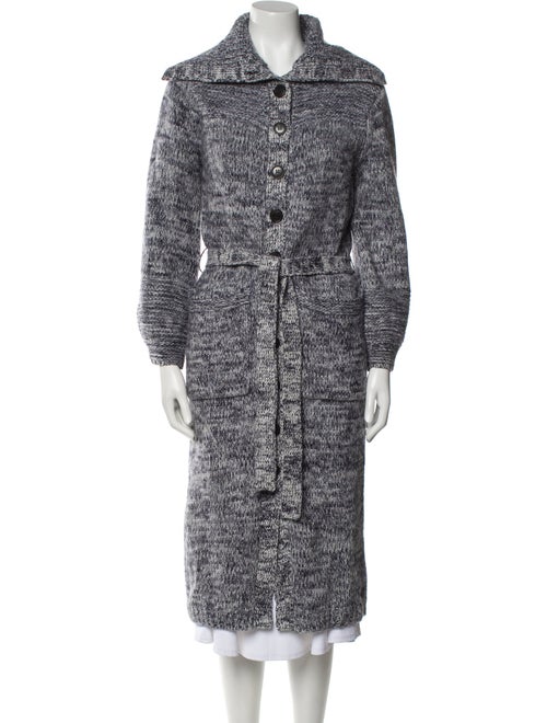 FRAME Wool Printed Faux Fur Coat