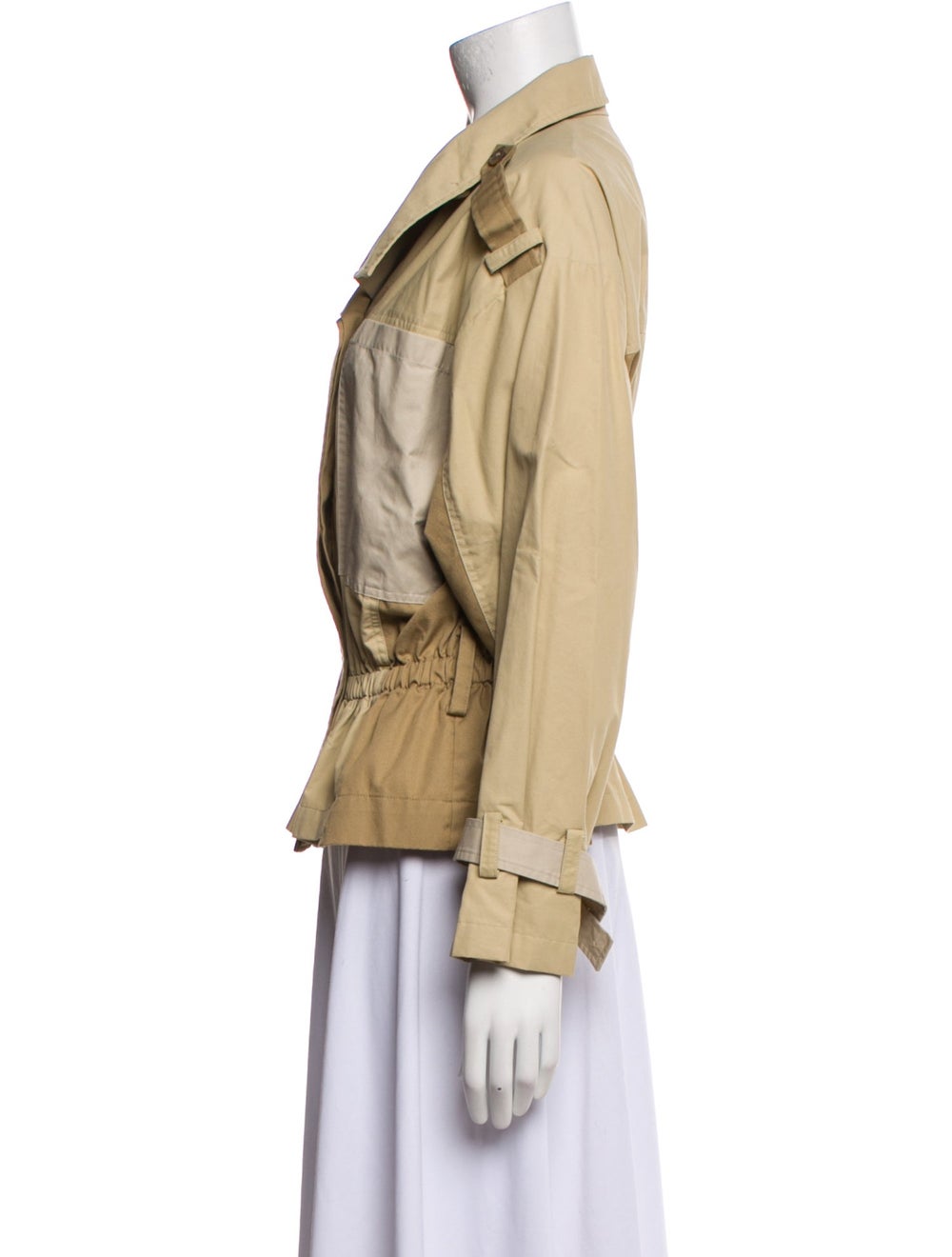Frame Biker Jacket Neutrals Pointed Collar Patch … - image 2