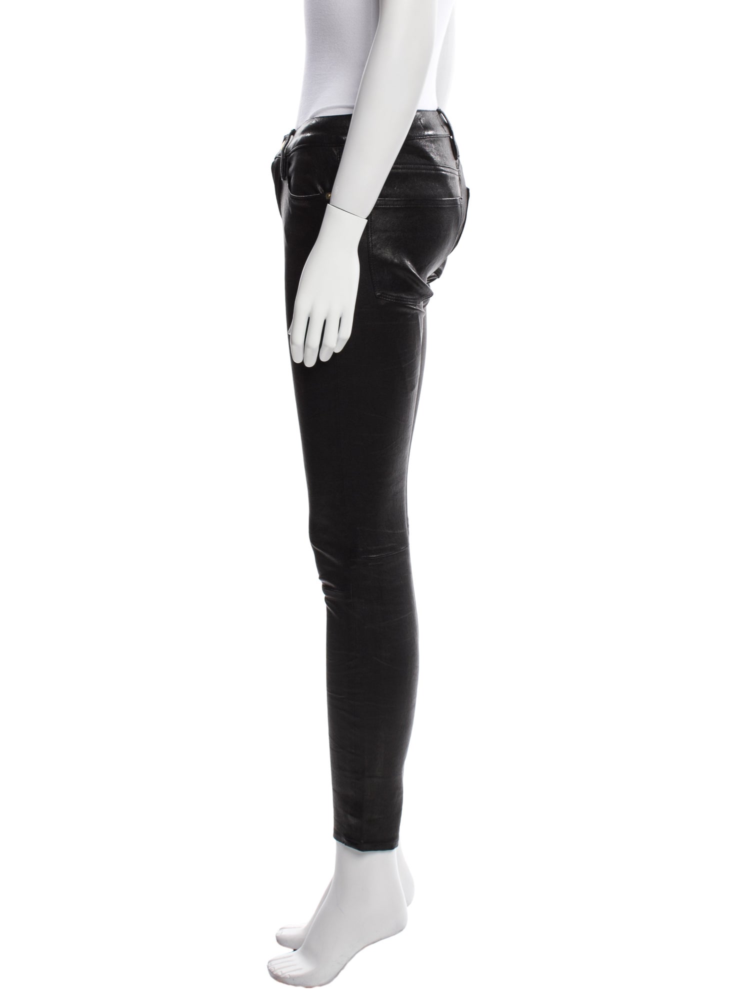 FRAME Lamb Leather Skinny Leg Pants